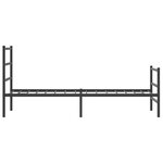 vidaXL Cadre de lit métal sans matelas avec pied de lit noir 80x200 cm
