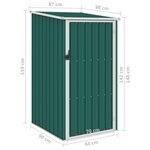 vidaXL Abri de jardin Vert 87x98x159 cm Acier galvanisé