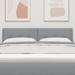 Headboard LED vidaXL Rempli de Boutons Gris Clair 72 cm en Tissu