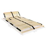 vidaXL Sommiers à lattes sans matelas 2 Pièces avec 28 lattes 80x200 cm