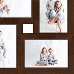 vidaXL Collage de cadres photo pour photo de 4x(13x18 cm) Marron MDF