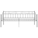 vidaXL Cadre de canapé-lit sans matelas gris métal 90x200 cm