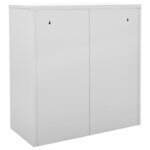 vidaXL Armoires à casiers 5 Pièces Gris clair et bleu 90x45x92 5 cm Acier