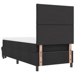 vidaXL Lit à ressorts avec matelas et banc noir 90x190 cm tissu
