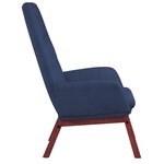 vidaXL Chaise de relaxation avec repose-pied Bleu Tissu