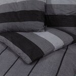 vidaXL Ensemble de housse de couette gris foncé 155x220 cm Coton