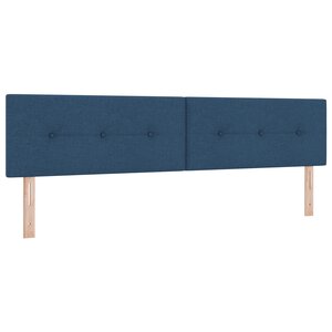 Tête de lit capitonnée bleue 200 cm en tissu