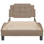 vidaXL Cadre de lit sans matelas cappuccino 100x200 cm similicuir