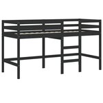 vidaXL Lit mezzanine enfants avec tunnel rose 90x200cm bois pin massif
