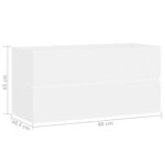 vidaXL Armoire d'évier avec lavabo intégré blanc bois d'ingénierie