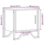 vidaXL Tables de chevet 2 Pièces chêne fumé 40x30x40 cm bois d'ingénierie