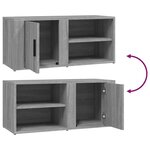 vidaXL Meubles TV 2 Pièces Sonoma gris 80x31 5x36 cm Bois d'ingénierie