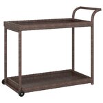 vidaXL Chariot de bar Marron 100x45x83 cm Résine tressée