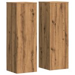 vidaXL Supports pour plantes 2 Pièces chêne artisanal bois d'ingénierie