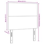 vidaXL Lampe de tête LED Gris clair 80 cm en velours côtelé