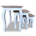 vidaXL Ensemble de tables gigognes 3 Pièces Bois de récupération massif