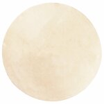 vidaXL Tapis HUARTE à poils courts doux et lavable crème Ø 80 cm