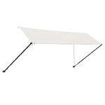 vidaXL Auvent rétractable avec LED 400x150 cm Crème