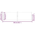 vidaXL Auvent latéral rétractable Marron 180x600 cm