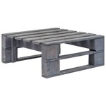Salon de jardin meuble d'extérieur ensemble de mobilier palette 4 pièces avec coussins pin imprégné de gris 02_0018397
