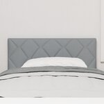 Tête de Lit LED vidaXL Design Blocs en Diamant Gris Clair 100 cm Tissu