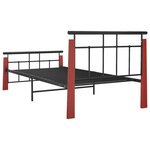 vidaXL Cadre de lit sans matelas métal bois de chêne massif 100x200 cm