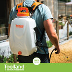 Toolland Pulvérisateur à pression à sac à dos à batterie 12 L
