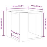 vidaXL Table basse blanc 32x32x30 cm bois d'ingénierie