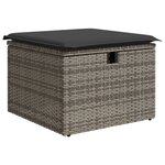 vidaXL Salon de jardin 6 Pièces avec coussins gris résine tressée