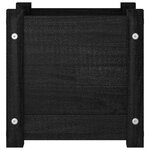 vidaXL Jardinières d'extérieur 2 Pièces Noir 31x31x31 cm Bois de pin