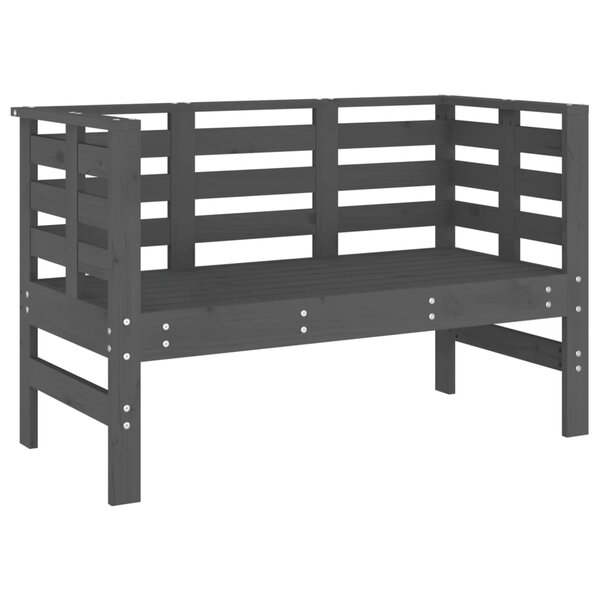 vidaXL Banc de jardin gris 111 5x53x71 cm bois massif de pin