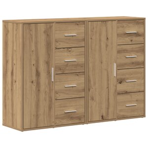 vidaXL Buffets 2 Pièces Chêne Artisan 60x31x84 cm Bois d'ingénierie