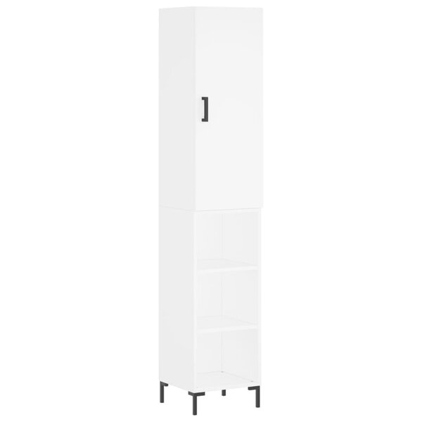 vidaXL Buffet haut Blanc 34 5x34x180 cm Bois d'ingénierie
