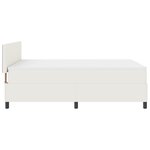 vidaXL Lit à sommier avec Matelas & LED Crème 160x200 cm Tissu en velours côtelé