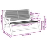 vidaXL Chaises de jardin avec table - Ensemble de 3 en bois d'acacia massif noir