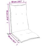 vidaXL Coussins de chaise à dossier haut lot de 2 vert tissu oxford