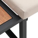 vidaXL Canapé jardin 2 places avec coussins taupe