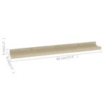 vidaXL Étagères murales 2 Pièces chêne sonoma 60x9x3 cm