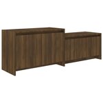 vidaXL Meuble TV Chêne marron 146 5x35x50 cm Bois d'ingénierie