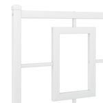 vidaXL Cadre de lit métal avec tête de lit/pied de lit blanc 135x190cm