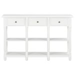 vidaXL Table console Blanc 120x30x76 cm MDF
