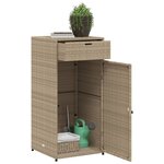 vidaXL Armoire de rangement de jardin beige 55x55x111cm résine tressée