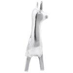 Sculpture de Taureau vidaXL Argent 22x9 5x34 cm Aluminium