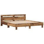 vidaXL Cadre de lit en pin Bois ancien Bois de pin massif 180 x 200 cm