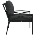 vidaXL Chaise de jardin avec coussins gris 68x76x79 cm acier
