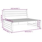 vidaXL Canapé central de jardin 120x80 cm bois de pin imprégné