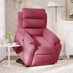 vidaXL Fauteuil inclinable Rouge bordeaux Velours