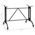vidaXL Pied de table de bistro Noir 93x60x72 cm Aluminium coulé