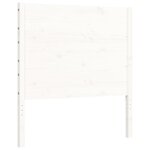 vidaXL Cadre de lit sans matelas blanc bois massif