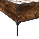 vidaXL Cadre de lit sans matelas chêne fumé 160x200 cm
